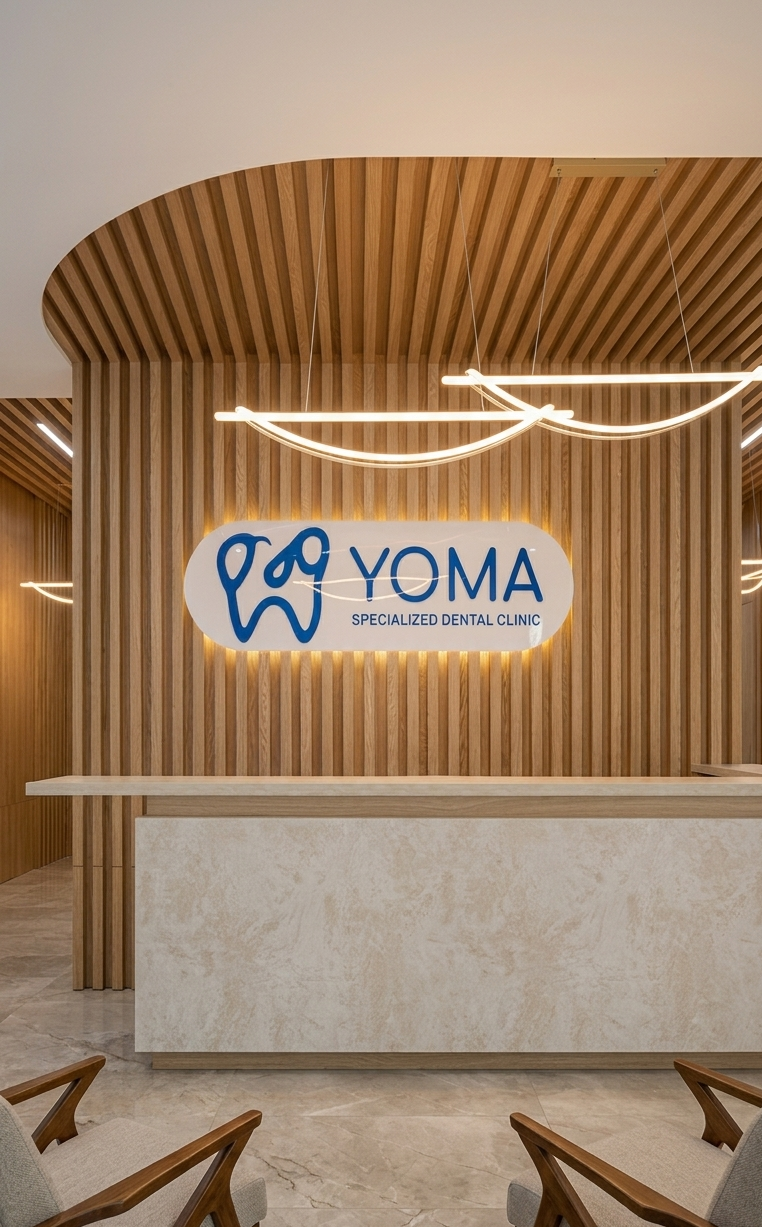 YOMA Dental Clinic modern reception and waiting area